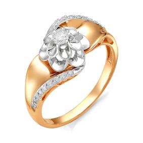 Золотое кольцо Мастер Бриллиант 01M1-106-187 с бриллиантом 01M1-106-187 фото