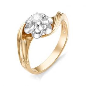 Золотое кольцо Мастер Бриллиант 01M1-106-190/50 с бриллиантом 01M1-106-190/50 фото