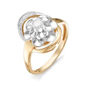 Золотое кольцо Мастер Бриллиант 01M1-106-199 с бриллиантом 01M1-106-199 фото