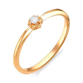 Золотое помолвочное кольцо Мастер Бриллиант с бриллиантом 01M1-106-212 01M1-106-212 фото