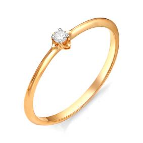 Золотое кольцо Мастер Бриллиант 01M1-106-214 с бриллиантом 01M1-106-214 фото