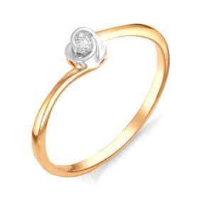 Золотое кольцо Мастер Бриллиант 01M1-106-224 с бриллиантом 01M1-106-224 фото