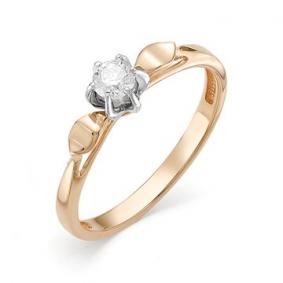 Золотое кольцо Мастер Бриллиант 01M1-106-269 с бриллиантом 01M1-106-269 фото