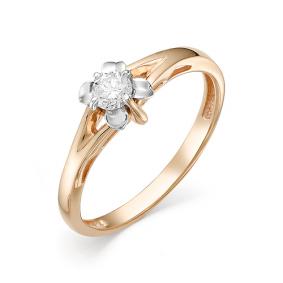 Золотое кольцо Мастер Бриллиант 01M1-106-277 с бриллиантом 01M1-106-277 фото