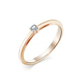 Золотое кольцо Мастер Бриллиант 01M1-106-282 с бриллиантом 01M1-106-282 фото