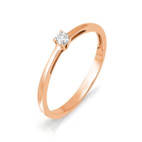 Золотое кольцо Мастер Бриллиант 01M1-106-282/1 с бриллиантом 01M1-106-282/1 фото