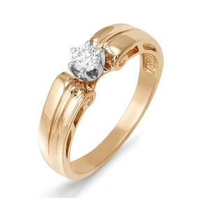 Золотое кольцо Мастер Бриллиант 01M1-106-347 с бриллиантом 01M1-106-347 фото