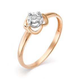 Золотое кольцо Мастер Бриллиант 01M1-106-455 с бриллиантом 01M1-106-455 фото