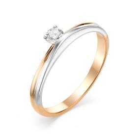 Золотое кольцо Мастер Бриллиант 01M1-106-493 с бриллиантом 01M1-106-493 фото