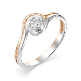 Золотое кольцо Мастер Бриллиант 01M1-106-512 с бриллиантом 01M1-106-512 фото