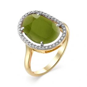 Золотое кольцо Мастер Бриллиант 01M1-106-541-18/1 с бриллиантом и турмалином 01M1-106-541-18/1 фото