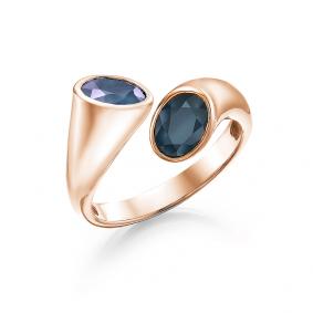 Золотое кольцо Мастер Бриллиант 01M1-106-569-02 с сапфиром 01M1-106-569-02 фото