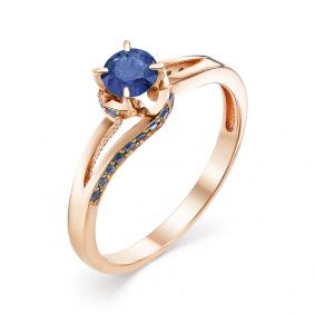 Золотое кольцо Мастер Бриллиант 01M1-106-574-02 с сапфиром 01M1-106-574-02 фото