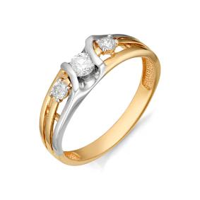 Золотое кольцо Мастер Бриллиант 01M1-106-58 с бриллиантом 01M1-106-58 фото