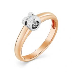 Золотое помолвочное кольцо Мастер Бриллиант с бриллиантом 01M1-106-639 01M1-106-639 фото