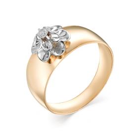 Золотое кольцо Мастер Бриллиант 01M1-106-686 с бриллиантом 01M1-106-686 фото