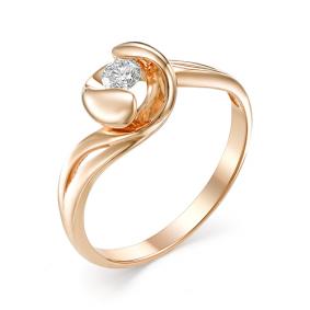 Золотое кольцо Мастер Бриллиант 01M1-106-688 с бриллиантом 01M1-106-688 фото