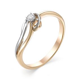 Золотое кольцо Мастер Бриллиант 01M1-106-691 с бриллиантом 01M1-106-691 фото