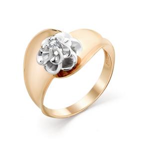 Золотое кольцо Мастер Бриллиант 01M1-106-694 с бриллиантом 01M1-106-694 фото