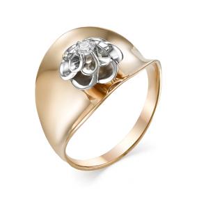 Золотое кольцо Мастер Бриллиант 01M1-106-696 с бриллиантом 01M1-106-696 фото