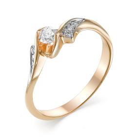 Золотое кольцо Мастер Бриллиант 01M1-106-711 с бриллиантом 01M1-106-711 фото