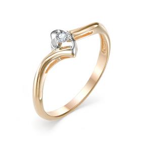 Золотое кольцо Мастер Бриллиант 01M1-106-735 с бриллиантом 01M1-106-735 фото