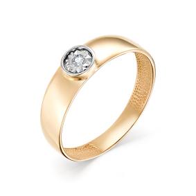 Золотое кольцо Мастер Бриллиант 01M1-106-752 с бриллиантом 01M1-106-752 фото