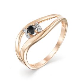 Золотое кольцо Мастер Бриллиант 01M1-106-778 с бриллиантом и чёрным бриллиантом 01M1-106-778 фото