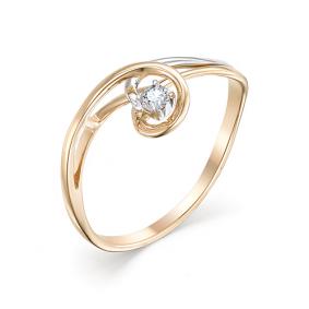 Золотое кольцо Мастер Бриллиант 01M1-106-784 с бриллиантом 01M1-106-784 фото