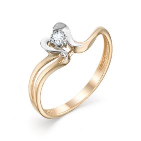 Золотое кольцо Мастер Бриллиант 01M1-106-789 с бриллиантом 01M1-106-789 фото