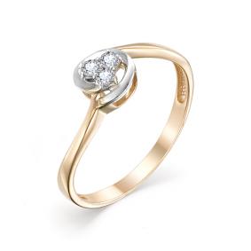 Золотое кольцо Мастер Бриллиант 01M1-106-792 с бриллиантом 01M1-106-792 фото