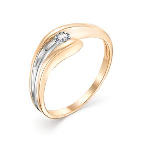 Золотое кольцо Мастер Бриллиант 01M1-106-832 с бриллиантом 01M1-106-832 фото