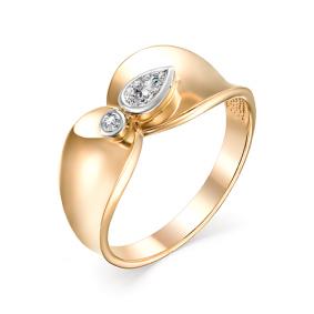 Золотое кольцо Мастер Бриллиант 01M1-106-855 с бриллиантом 01M1-106-855 фото