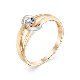 Золотое кольцо Мастер Бриллиант 01M1-106-858 с бриллиантом 01M1-106-858 фото