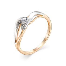 Золотое кольцо Мастер Бриллиант 01M1-106-859 с бриллиантом 01M1-106-859 фото