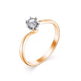 Золотое помолвочное кольцо Мастер Бриллиант с бриллиантом 01M1-106-880 01M1-106-880 фото