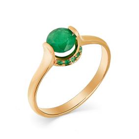 Золотое кольцо Мастер Бриллиант 01M1-106-899/1-01 с изумрудом 01M1-106-899/1-01 фото