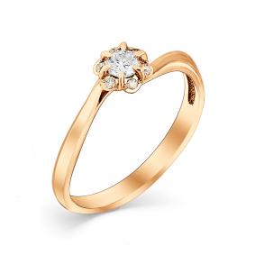 Золотое кольцо Мастер Бриллиант 01M1-106-901 с бриллиантом 01M1-106-901 фото