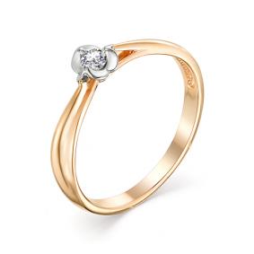 Золотое помолвочное кольцо Мастер Бриллиант с бриллиантом 01M1-106-904 01M1-106-904 фото