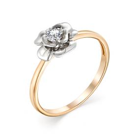 Золотое кольцо Мастер Бриллиант 01M1-106-906 с бриллиантом 01M1-106-906 фото