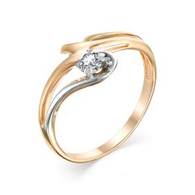 Золотое кольцо Мастер Бриллиант 01M1-106-911 с бриллиантом 01M1-106-911 фото