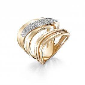 Золотое кольцо Мастер Бриллиант 01M1-106-914 с бриллиантом 01M1-106-914 фото