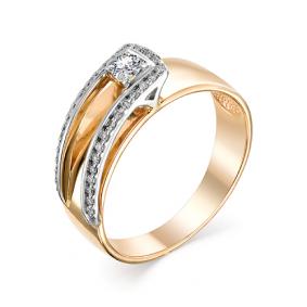 Золотое кольцо Мастер Бриллиант 01M1-106-918 с бриллиантом 01M1-106-918 фото