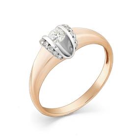 Золотое кольцо Мастер Бриллиант 01M1-106-966 с бриллиантом 01M1-106-966 фото