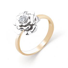 Золотое кольцо Мастер Бриллиант 01M1-106-990 с бриллиантом 01M1-106-990 фото