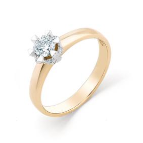 Золотое кольцо Мастер Бриллиант 01M1-106-994 с бриллиантом 01M1-106-994 фото