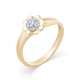 Золотое кольцо Мастер Бриллиант 01M1-106-995 с бриллиантом 01M1-106-995 фото