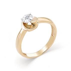 Золотое кольцо Мастер Бриллиант 01M1-107-005 с бриллиантом 01M1-107-005 фото