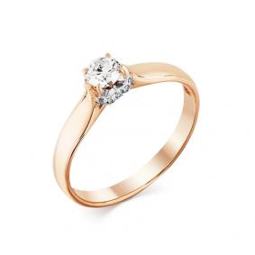 Золотое кольцо Мастер Бриллиант 01M1-107-008 с бриллиантом 01M1-107-008 фото