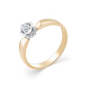 Золотое кольцо Мастер Бриллиант 01M1-107-016 с бриллиантом 01M1-107-016 фото